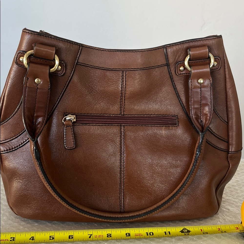 Etienne Aigner Rich Brown Leather Shoulder Bag - Picture 9 of 16